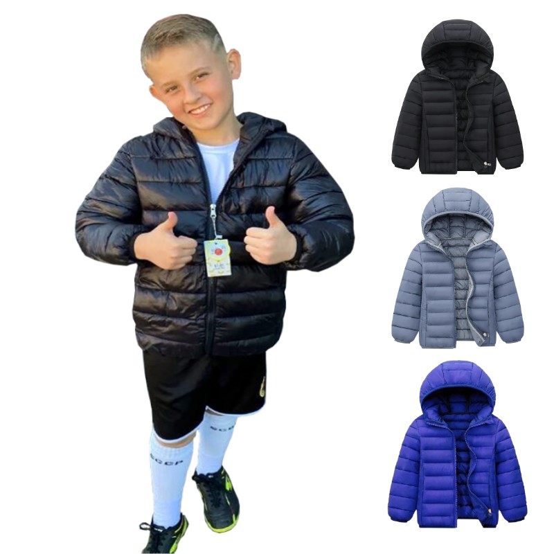 Winter Clothing For Toddlers - 子供、男の子と女の子のコート、10代の学生、暖かい綿の服、アウトドアスポーツ、カジュアル、秋、冬のためのフード付き軽量ダウンジャケット