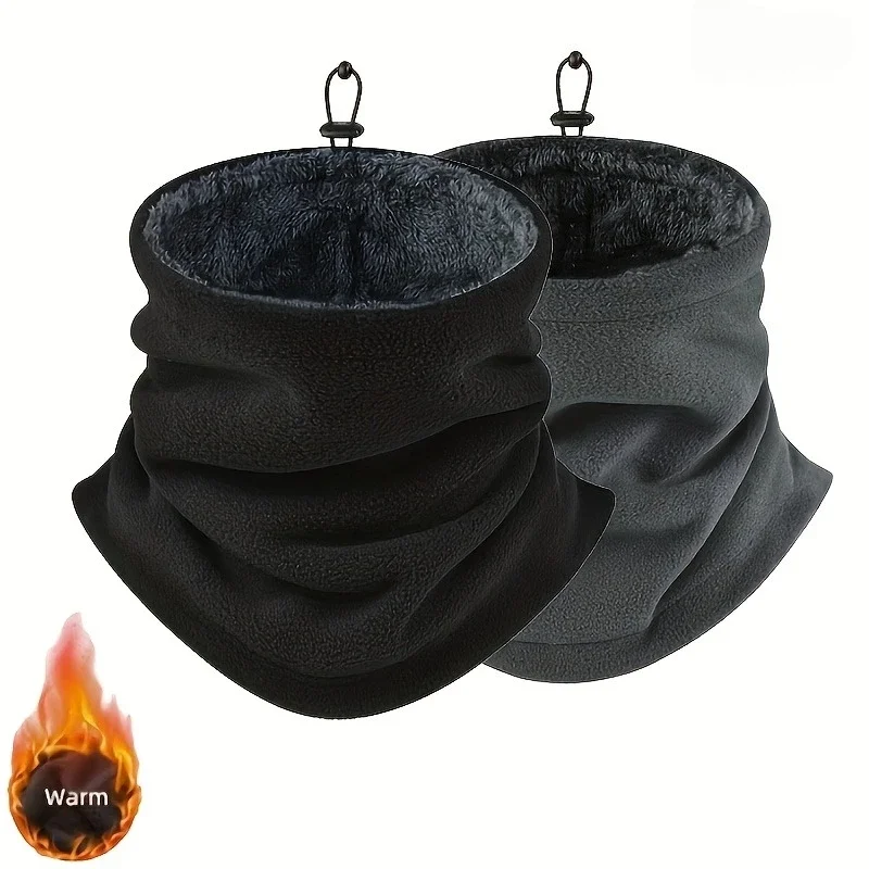 Neck Gaiter Fleece - 冬用バイク暖かいマスク男性女性フリースネックアウトドアウォーマー防風スカーフキャンプハイキングバラクラバサイクリングフェイスマスク