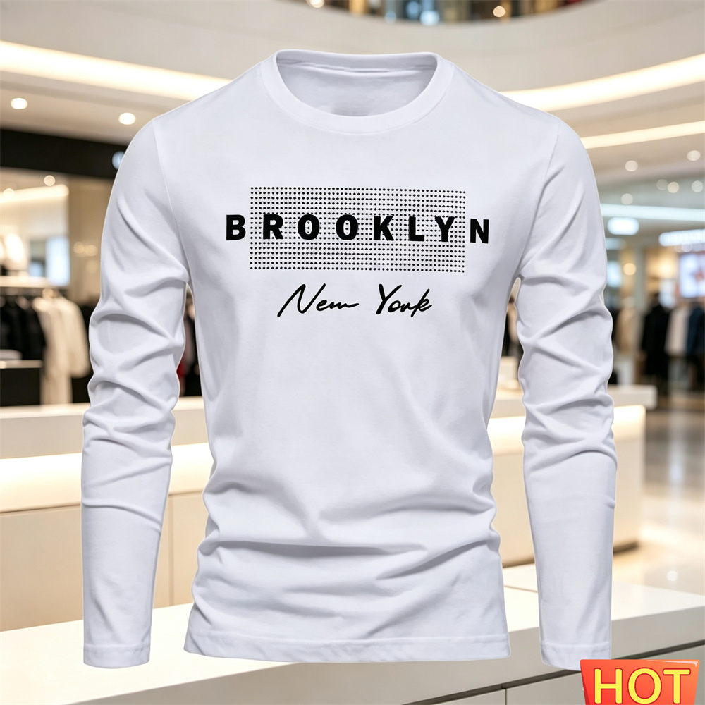 Winter Clothing For Men - 綿快適メンズカジュアル長袖 Tシャツ新しい秋冬多用途 Tシャツレタールーズメンズパーカートップス男性服