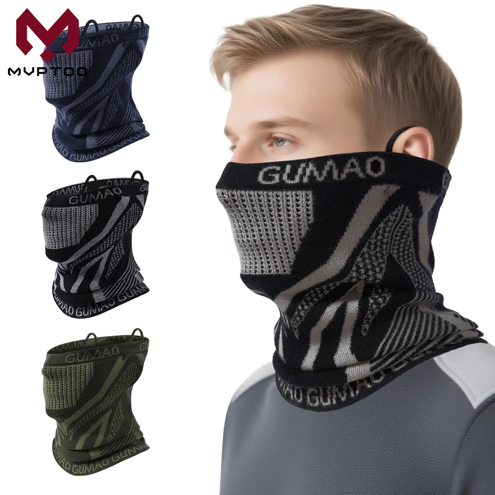 Neck Gaiter Fleece - 冬用バンダナネックウォーマーゲートルスキー防風ハーフフェイスカバーサーマルスポーツランニングサイクリングハイキングスノーボードマスクスカーフメンズ