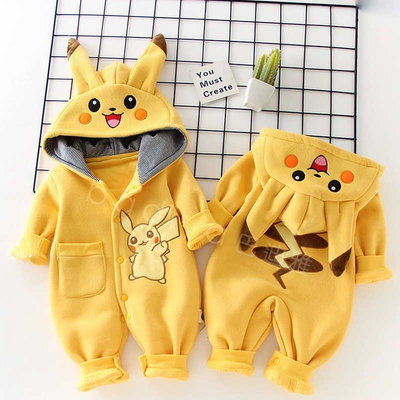 Winter Clothing For Toddlers - 漫画ポケットモンスターベビーパジャマ新生児かわいい冬長袖子供ロンパース服赤ちゃん幼児の服カバーオールギフト