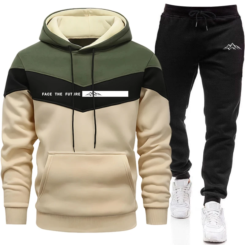 Winter Clothing For Men - メンズトラックスーツ ファッション カジュアル フード付きスウェットシャツ アウトドア スポーツ