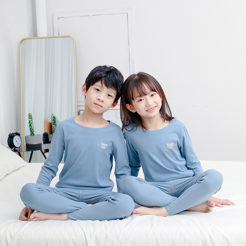 Winter Clothing For Toddlers - 2ピース子供用秋冬無地服とズボンセット、男の子と女の子向け快適な保温下着