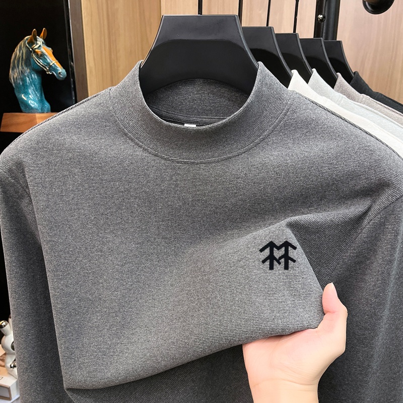 Winter Clothing For Men - メンズ保温秋冬プリントTシャツ ファッション快適長袖Oネックベースレイヤートップ 精巧で多用途なメンズウェア