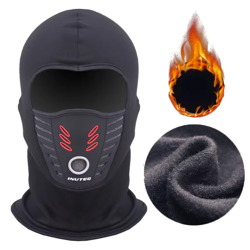 Wool Balaclava Knit - 夏冬兼用暖かいフリース素材バイク用フェイスマスク、防塵・防風フルフェイスカバー、通気性のある帽子、ネックヘルメットマスク、バラクラバ