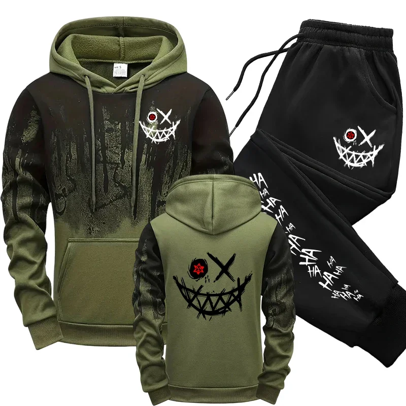 Winter Clothing For Men - 秋冬男性用デイリーカジュアルスポーツジョガースーツ2026アーバンファッションフーディスポーツウェアメンズセットフード付きスウェットシャツスウェットパンツ