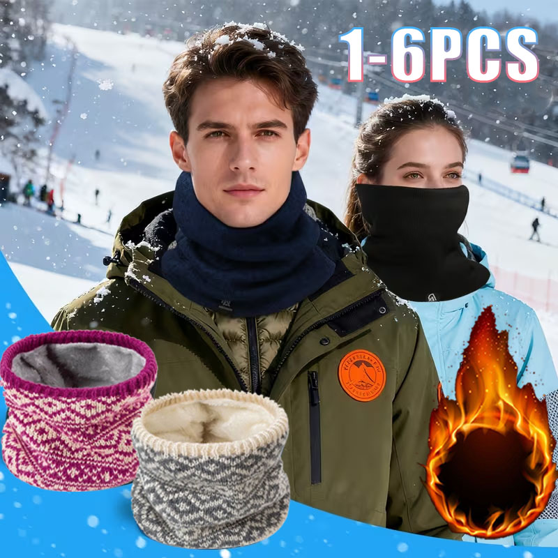 1-6個入り 冬用ニットネックゲイター フリース裏地付き 保 - Neck Gaiter Fleece のレビューと価格