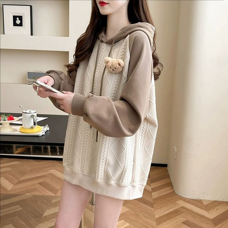 ピンクの女性のフード付きトップかわいい Y 2k ヴィンテー - Winter Clothing Essentials For Women のレビューと価格