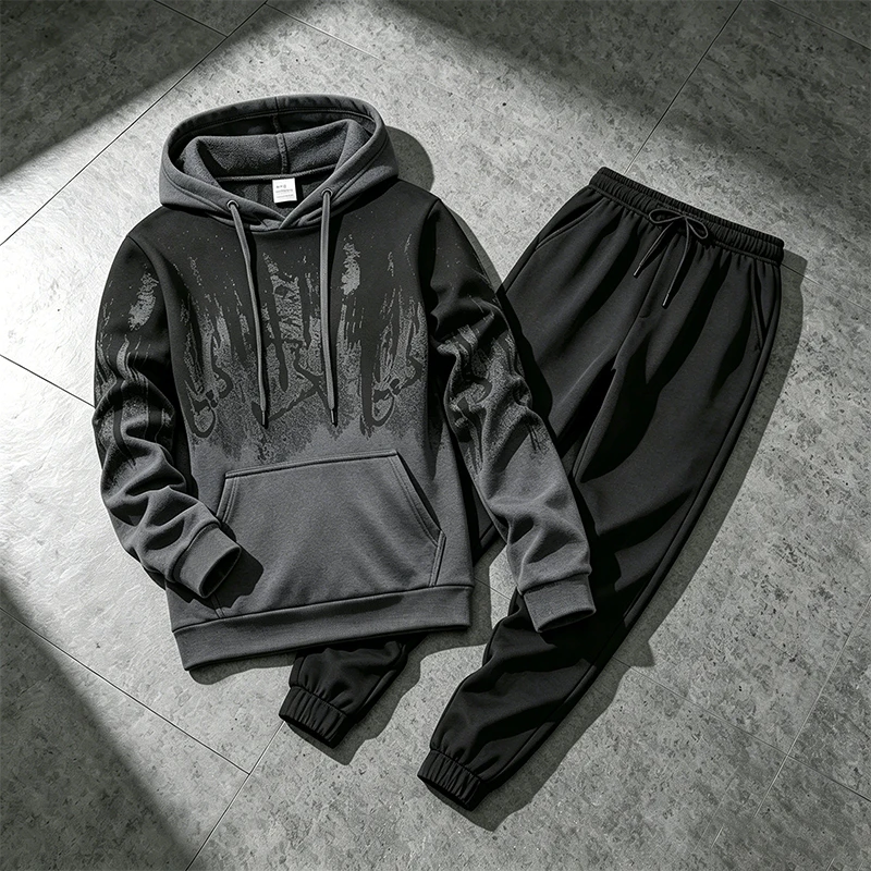 秋冬メンズパーカートラックスーツカジュアルスプラッシュドイン - Winter Clothing For Men のレビューと価格