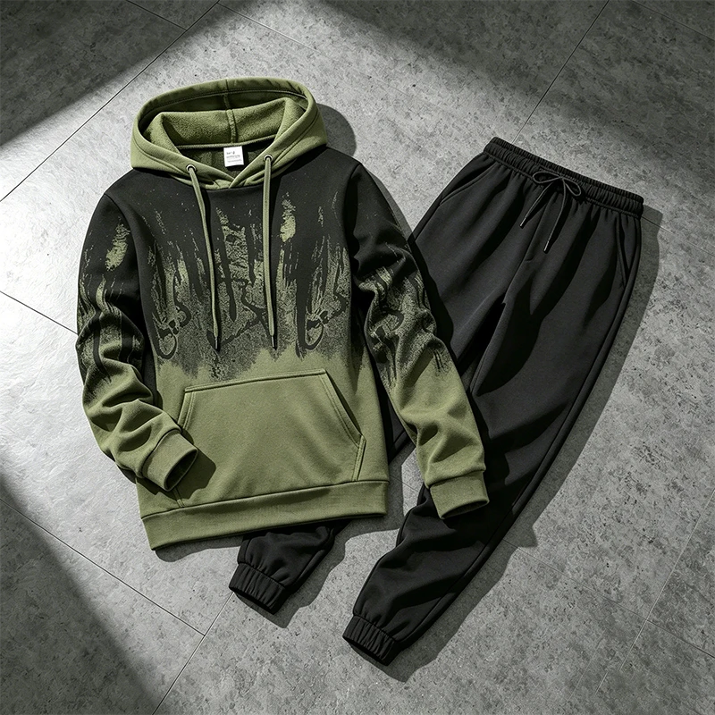 秋冬メンズパーカートラックスーツカジュアルスプラッシュドイン - Winter Clothing For Men のレビューと価格
