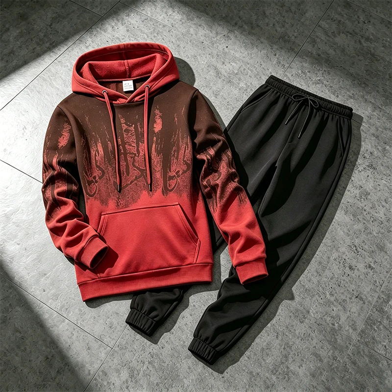 秋冬メンズパーカートラックスーツカジュアルスプラッシュドイン - Winter Clothing For Men のレビューと価格