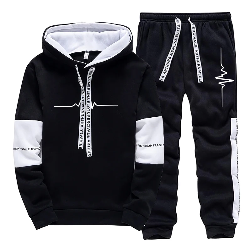 メンズトラックスーツ 高品質カジュアルフード付きスウェットシ - Winter Clothing For Men のレビューと価格