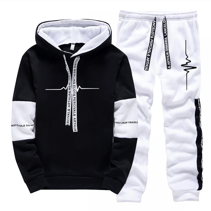 メンズトラックスーツ 高品質カジュアルフード付きスウェットシ - Winter Clothing For Men のレビューと価格