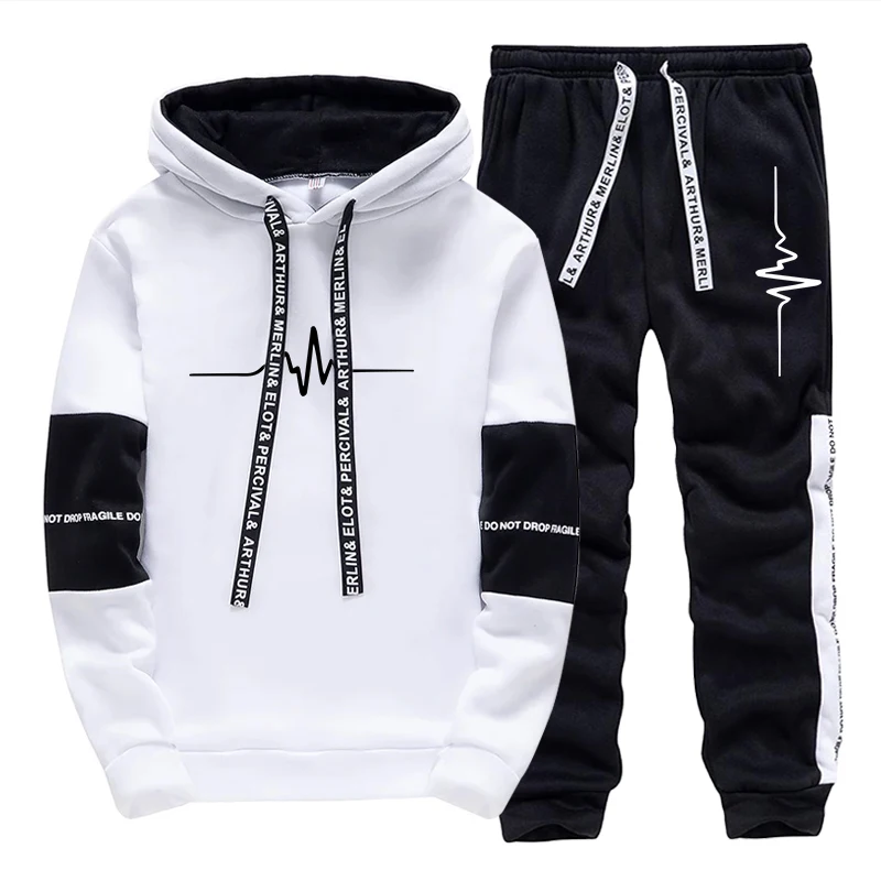 メンズトラックスーツ 高品質カジュアルフード付きスウェットシ - Winter Clothing For Men のレビューと価格