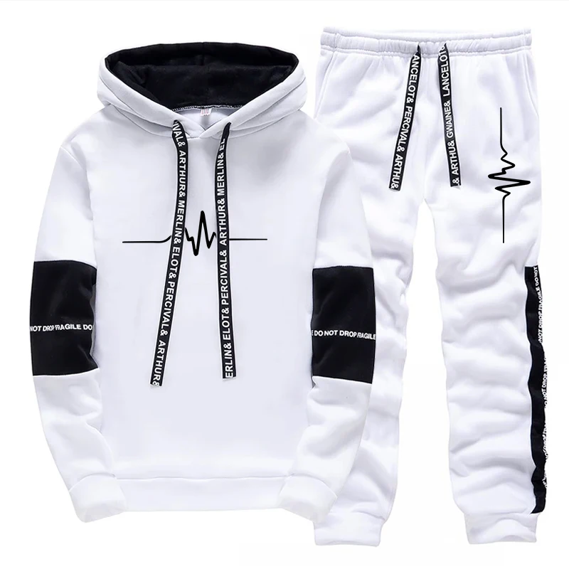 メンズトラックスーツ 高品質カジュアルフード付きスウェットシ - Winter Clothing For Men のレビューと価格
