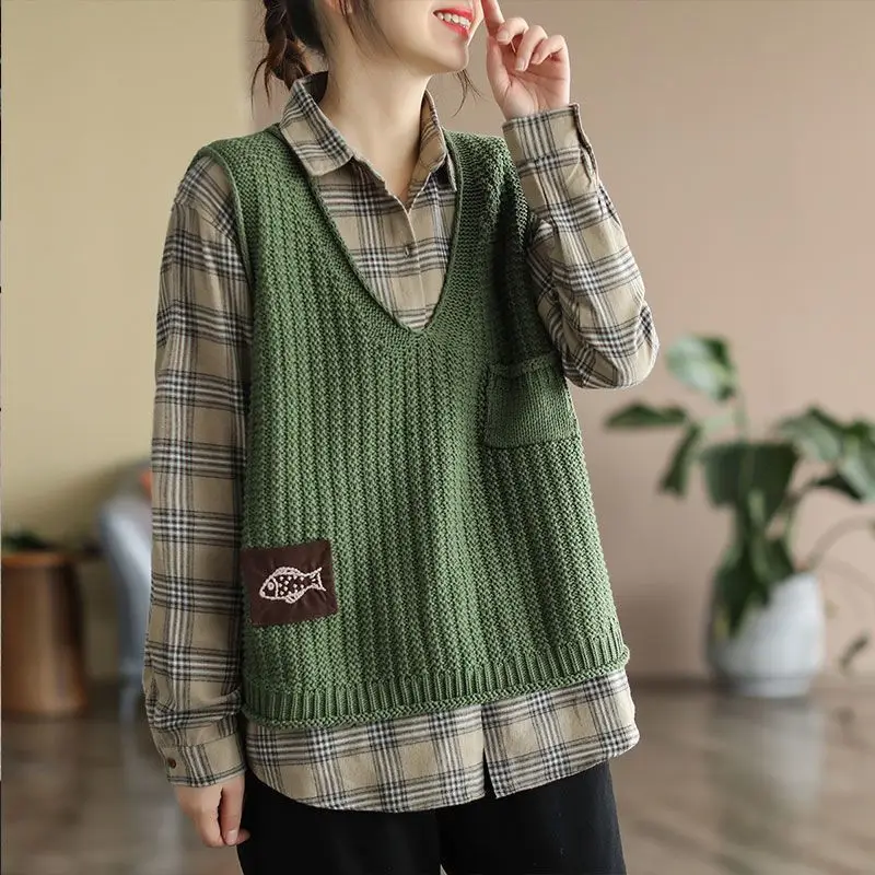 女性用セーター 無地 クロップド丈 ベスト ショート丈 プル - Winter Clothing Offer のレビューと価格