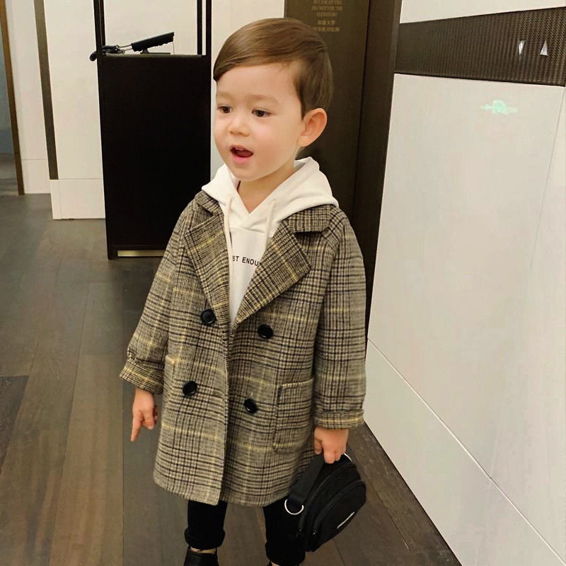 子供用ラペル付きダブルブレストトレンチコート,男の子と女の子 - Winter Clothing For Toddlers のレビューと価格