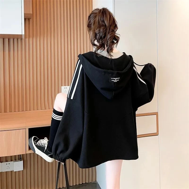 ジッパー付きのカラーコントラストレディースパーカースウェット - Winter Clothing Essentials For Women のレビューと価格