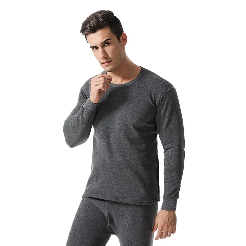 冬の男性の熱下着セットソフトコットンフリース裏地暖かいパネル - Winter Clothing Line のレビューと価格