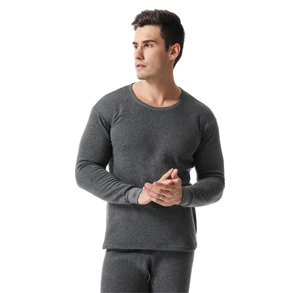 冬の男性の熱下着セットソフトコットンフリース裏地暖かいパネル - Winter Clothing Line のレビューと価格