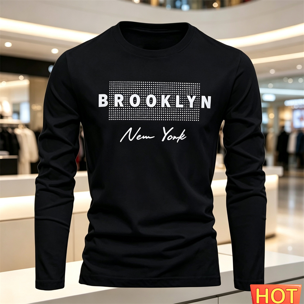 綿快適メンズカジュアル長袖 Tシャツ新しい秋冬多用途 Tシャ - Winter Clothing For Men のレビューと価格