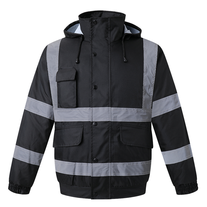 メンズハイビジブルパッチワークボンバージャケット、防水、反射 - Winter Clothing Articles のレビューと価格