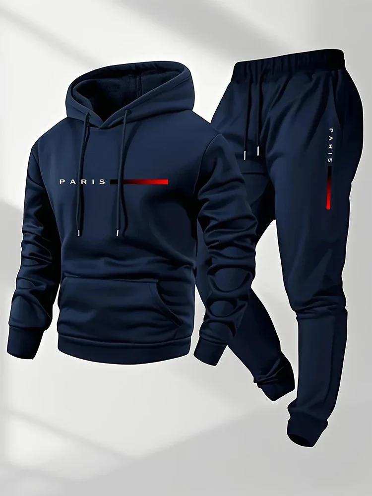 デイリーカジュアルスポーツジョギングスーツ 無地スポーツウェ - Winter Clothing For Men のレビューと価格
