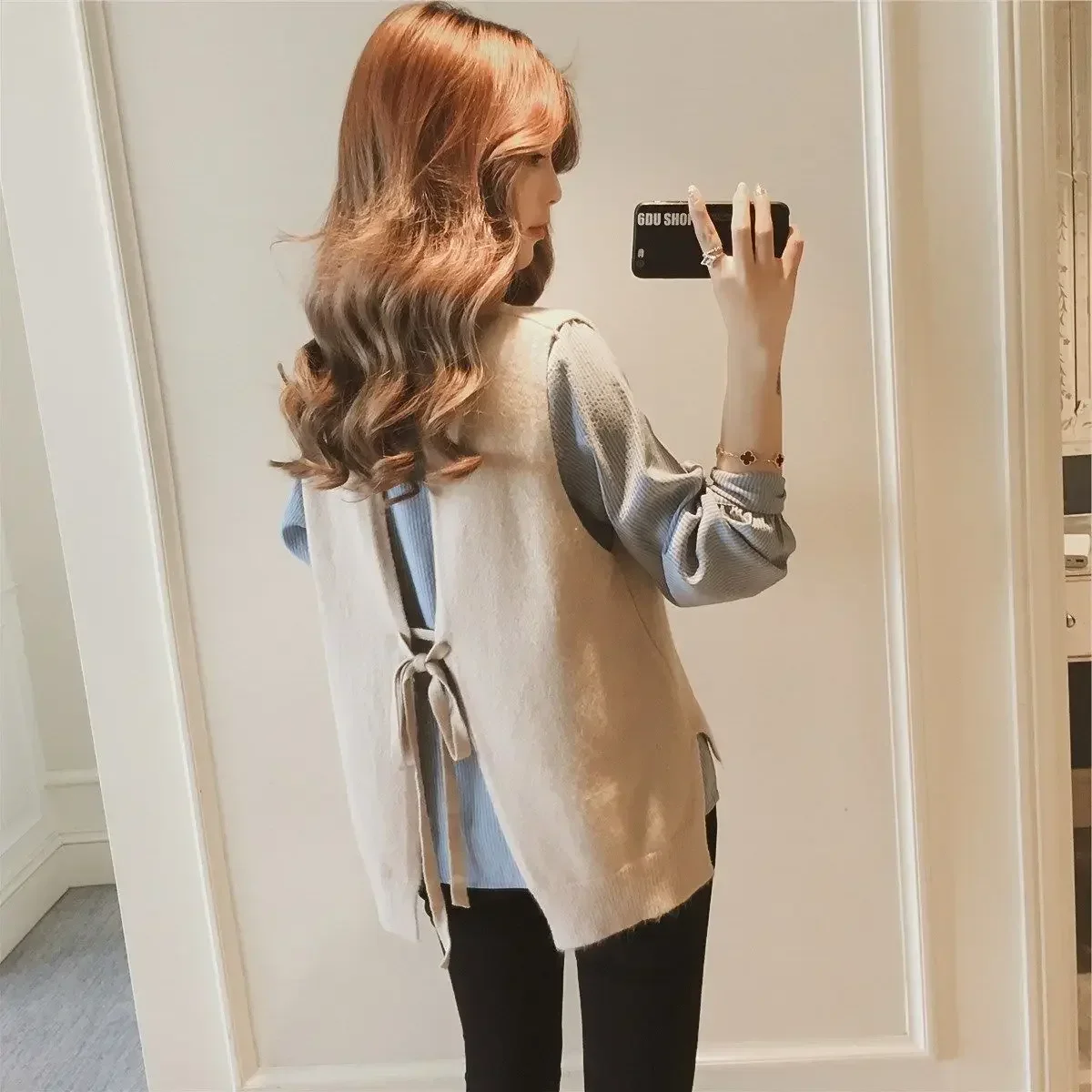 女性の韓国風ニットウエストコート,女性のセーター,柔らかいウ - Winter Clothing Offer のレビューと価格