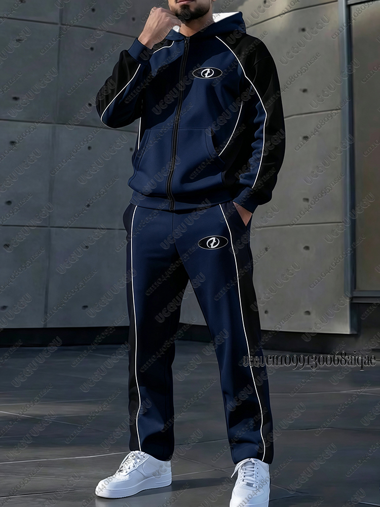 秋冬新作メンズトラックスーツセット ジップアップパーカー+ロ - Winter Clothing For Men のレビューと価格