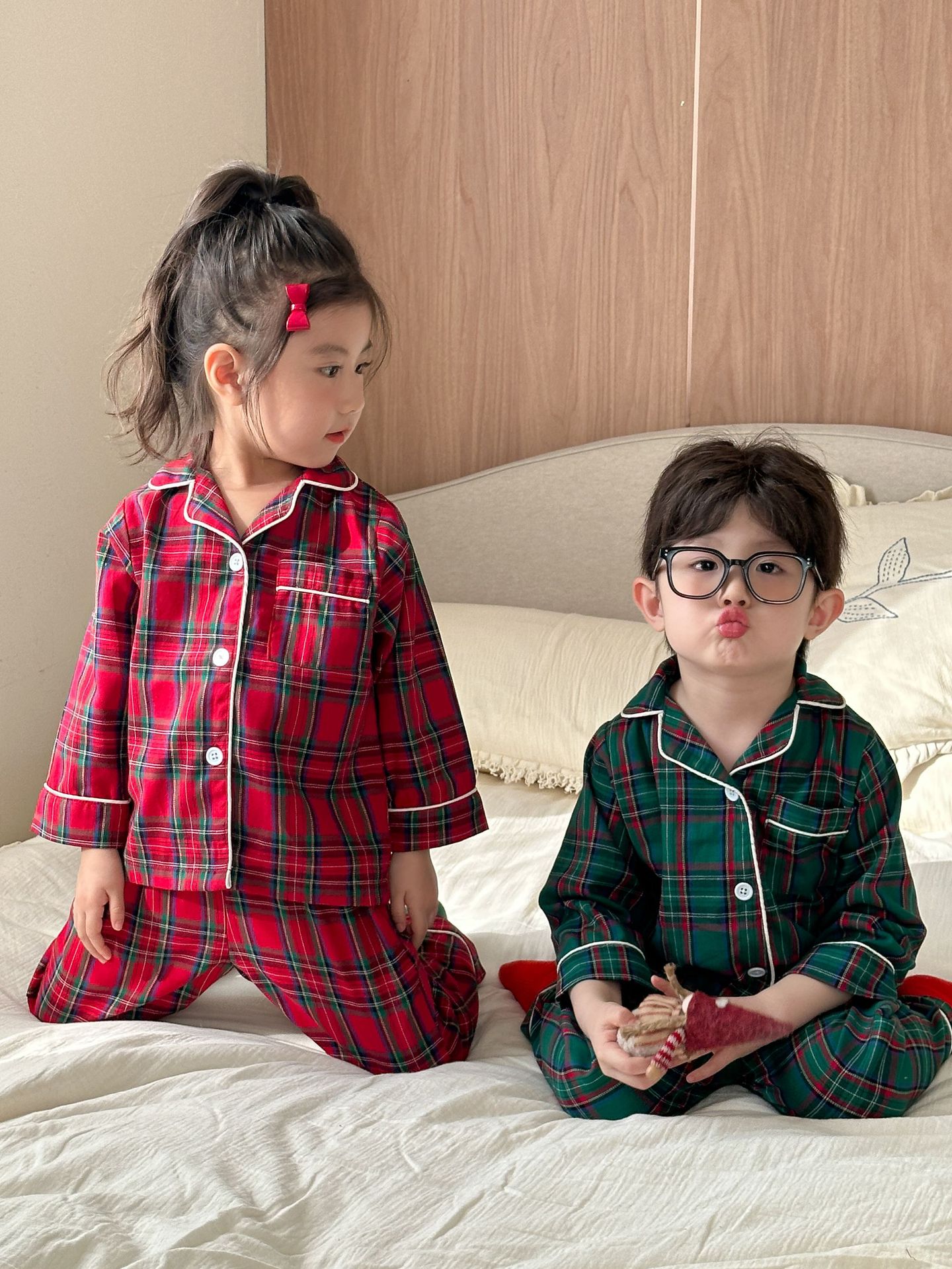 2025年新作 クリスマス 子供用パジャマセット チェック柄 - Winter Clothing Looks のレビューと価格