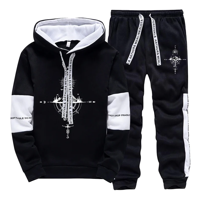 秋冬新作メンズトラックスーツ ファッションカジュアル フード - Winter Clothing For Men のレビューと価格