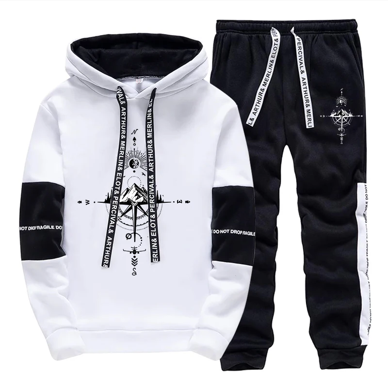 秋冬新作メンズトラックスーツ ファッションカジュアル フード - Winter Clothing For Men のレビューと価格