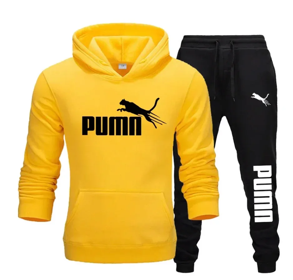 メンズ新作フード付きスウェットシャツ＋パンツの冬春セット - - Winter Clothing For Men のレビューと価格