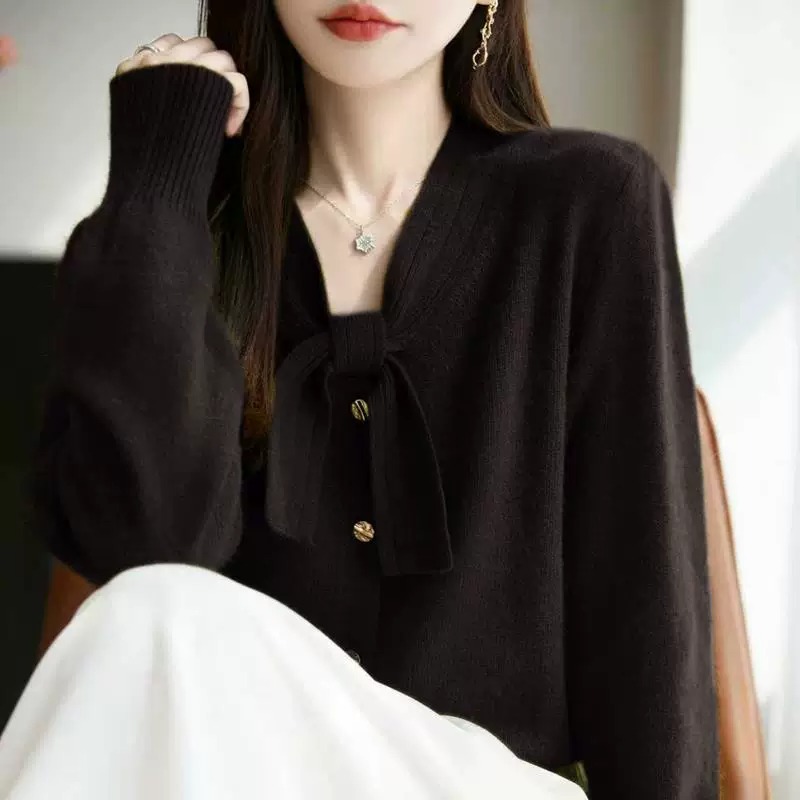 レディース服 リボン付きセーター 秋冬 とてもおしゃれな長袖 - Winter Clothing Looks のレビューと価格