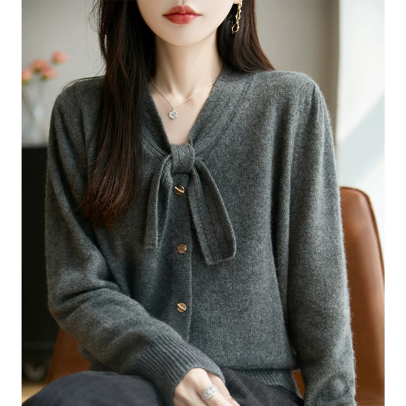 レディース服 リボン付きセーター 秋冬 とてもおしゃれな長袖 - Winter Clothing Looks のレビューと価格