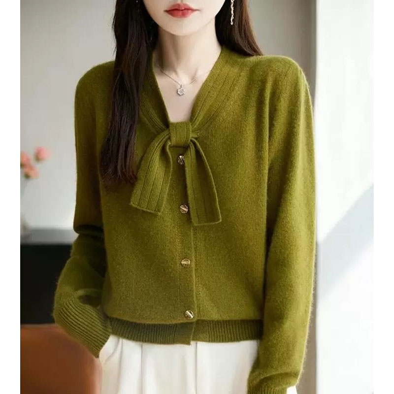 レディース服 リボン付きセーター 秋冬 とてもおしゃれな長袖 - Winter Clothing Looks のレビューと価格