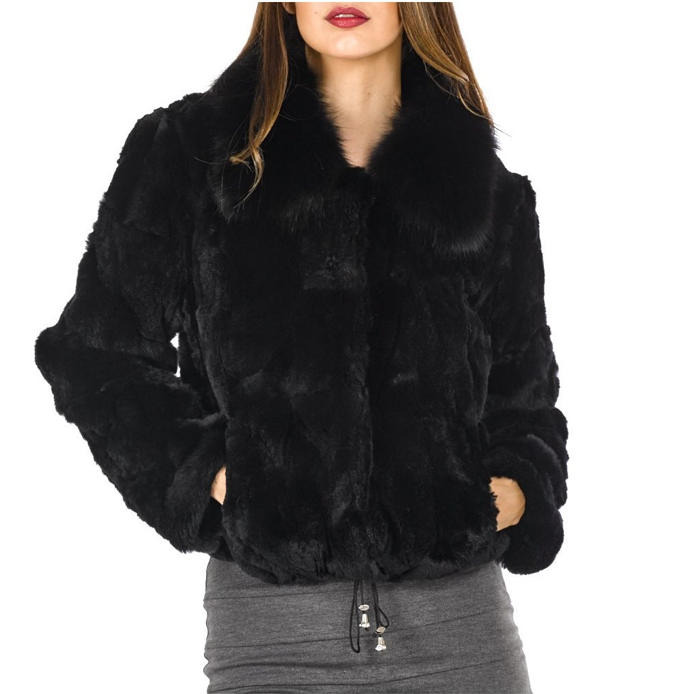 女性のための本物のウサギの毛皮のコート,豪華なラニ,冬のジャ - Winter Clothing Offer のレビューと価格