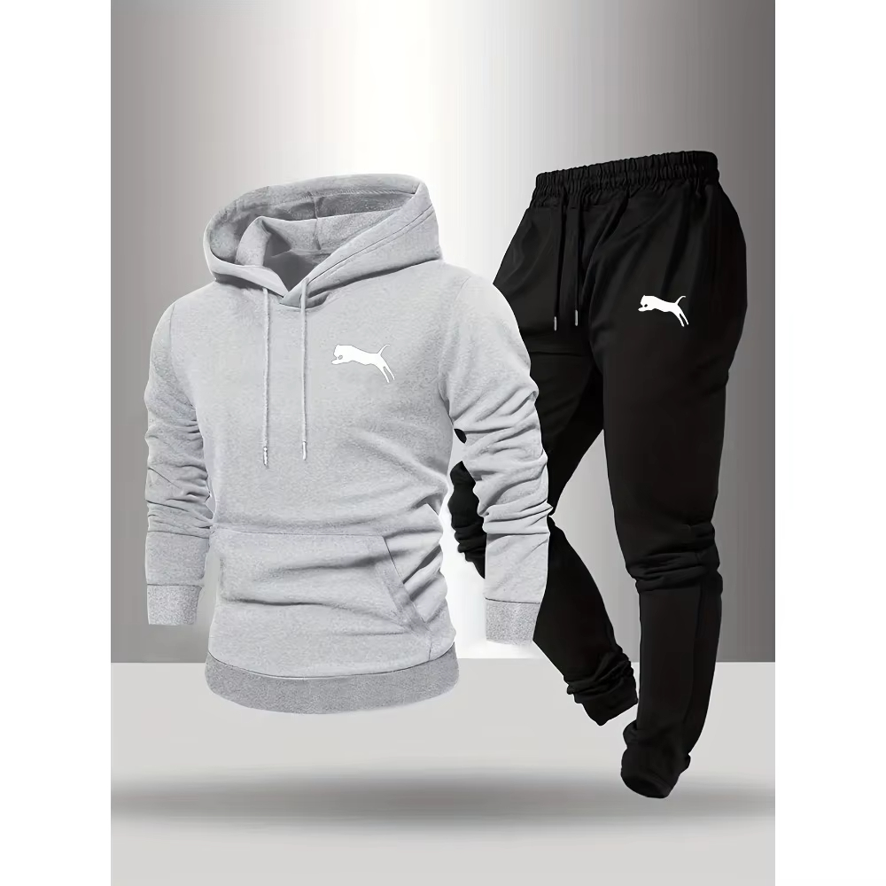 2026年売れ筋メンズフード付きスウェット＆パンツセットカジ - Winter Clothing For Men のレビューと価格